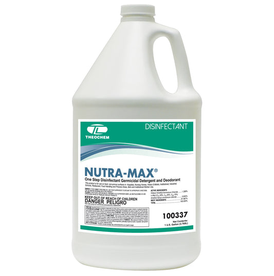 Nutra-Max: neutral germicidal disinfectant cleaner for use on all surfaces, 4-1gal/cs