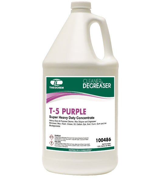 T-5 Purple: heavy duty cleaner-degreaser with butyl and corrosion inhibitors, 4-1gal/cs
