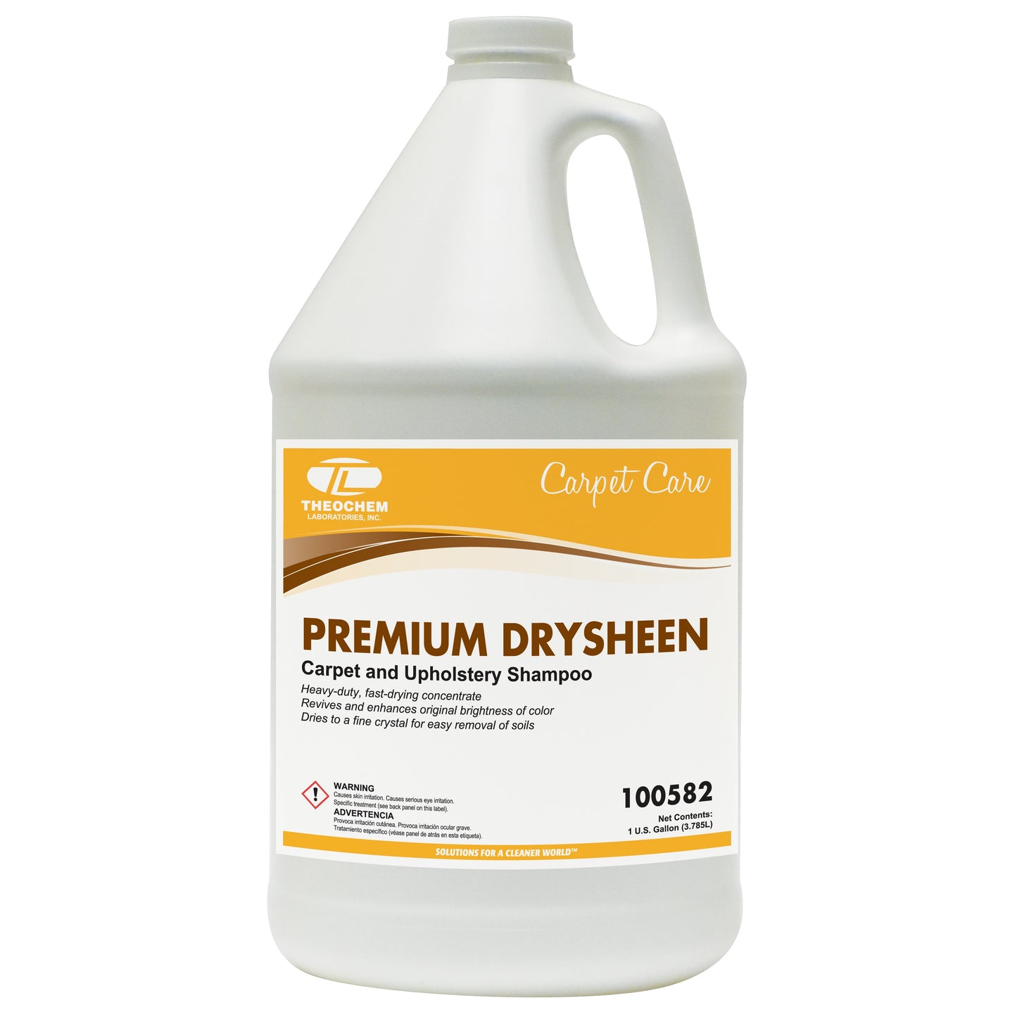 Premium Drysheen: concentrated high foaming carpet shampoo, 4-1gal/cs