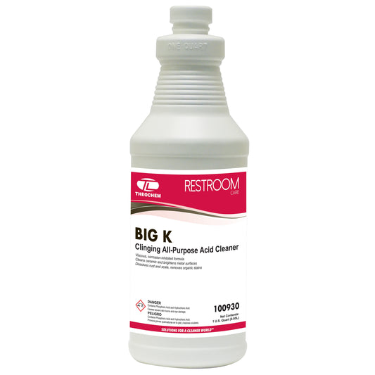 Big K: viscious, clinging acid blend cleaner for ceramic and metal surfaces, 12-1qt/cs