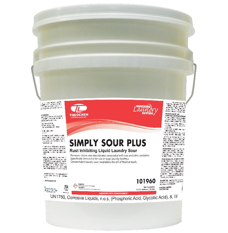Simply Sour Plus: neutralizes the PH of the finished wash, 1-5gal/cs