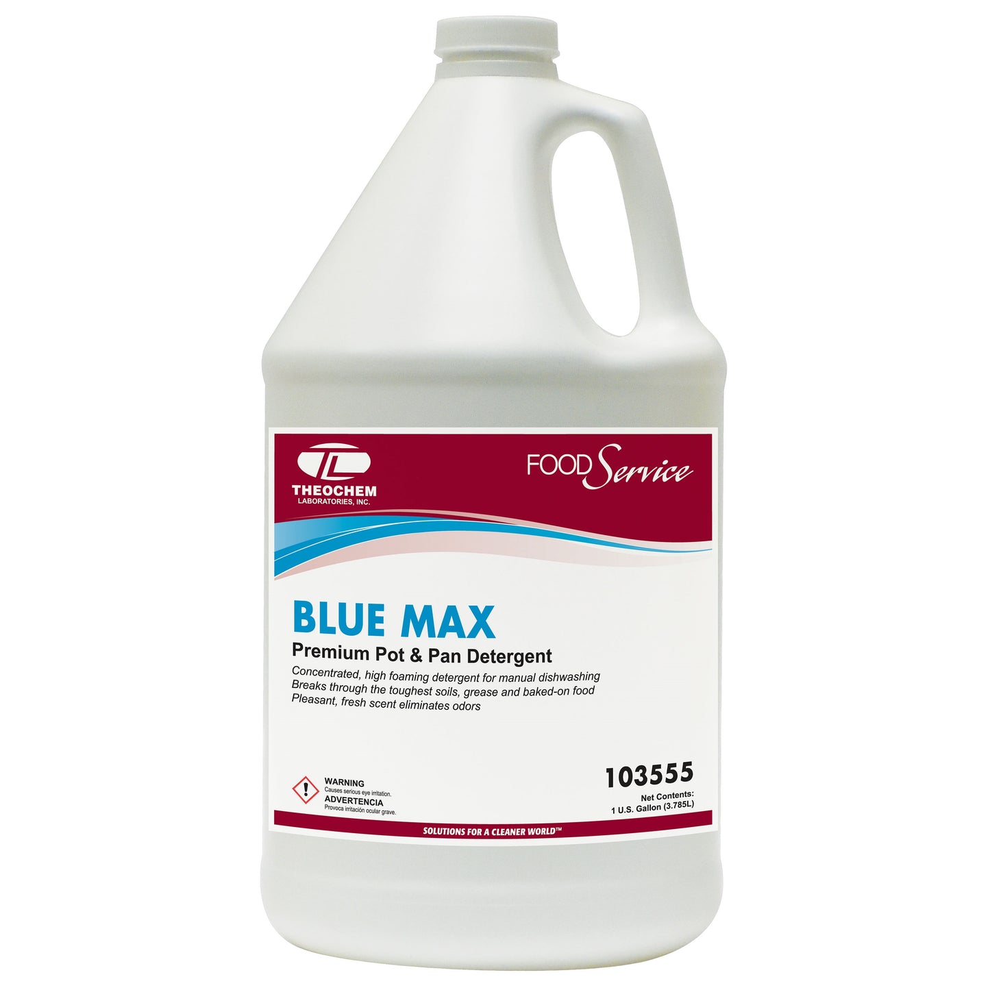 Blue Max: removes food stains, grease while rinsing easily, 4-1gal/cs