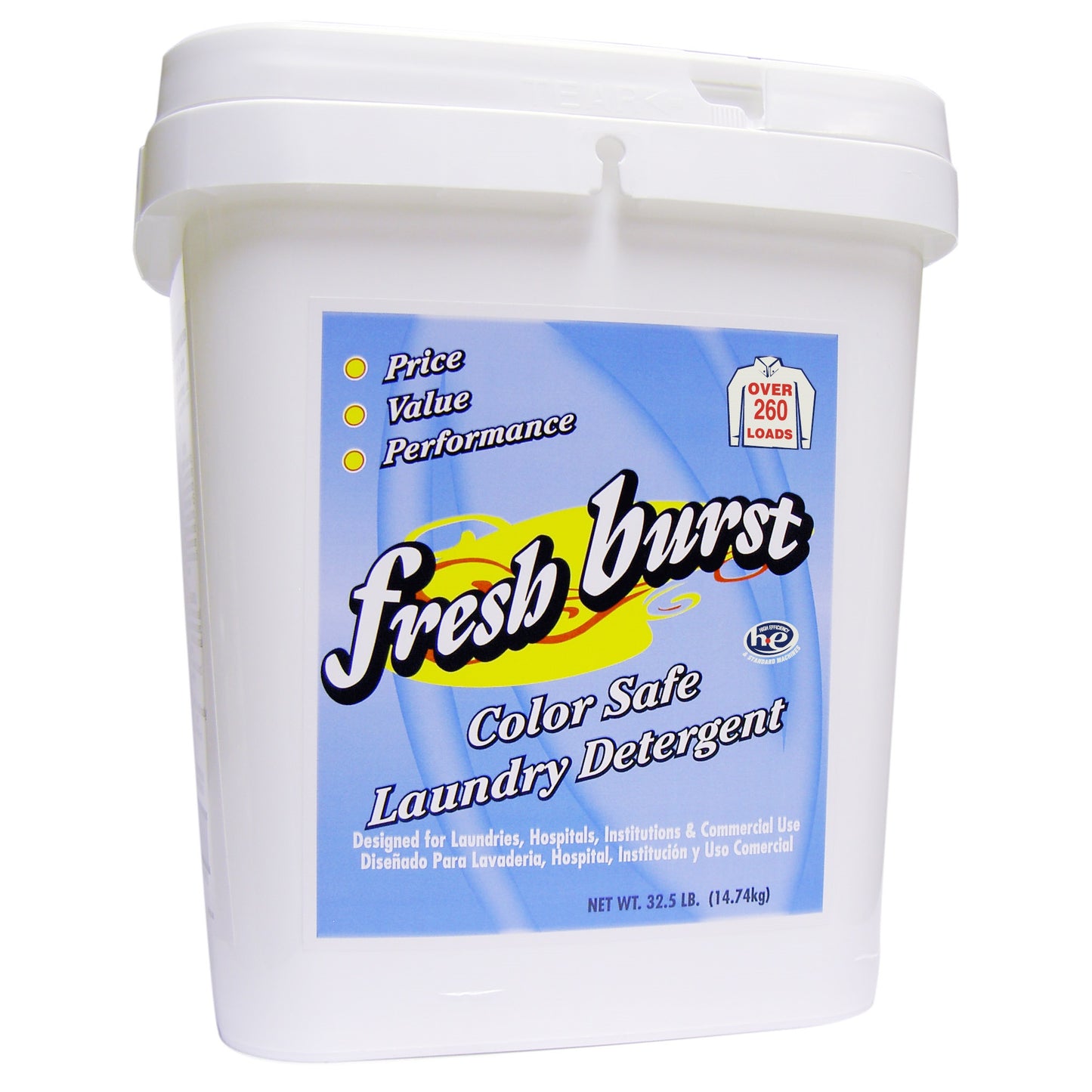 Fresh Burst: heavy duty powdered detergent for washing in all water temperatures, 1-35lb/cs